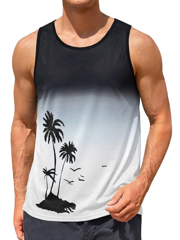 Runcati Mens White Casual Tank Tops