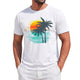 Runcati Mens White Palm Tree Tee