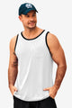 Runcati Mens White Workout Tank Tops