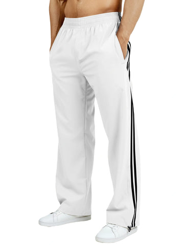 Runcati Mens White Y2K Parachute Track Pants