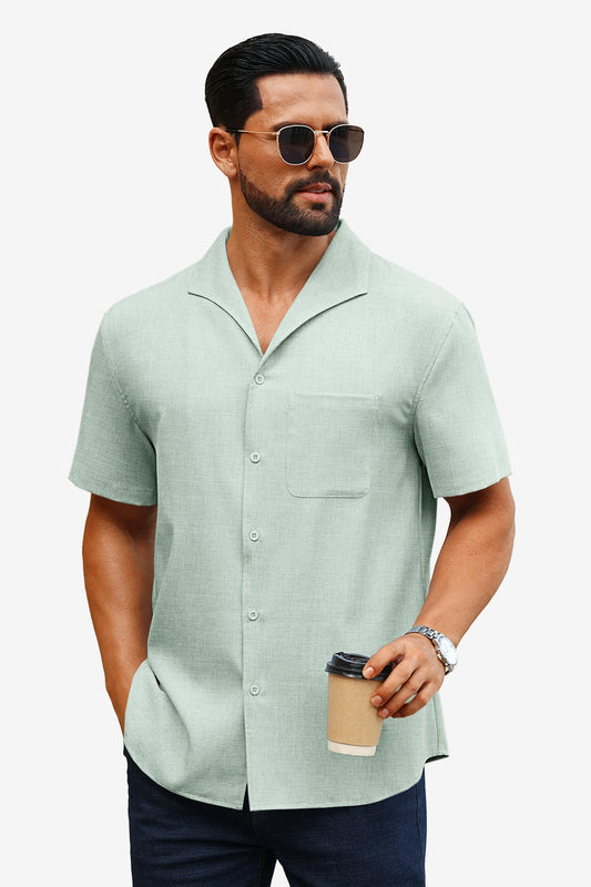 Runcati Mint  Summer Linen Shirt