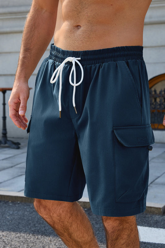 Runcati Navy Blue Cargo Shorts