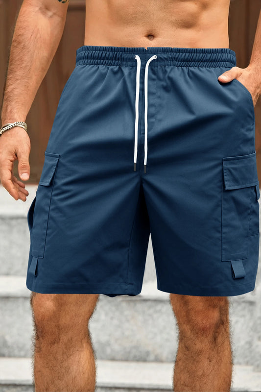 Runcati Navy Blue Casual Work Shorts
