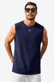 Runcati Navy Blue Gym Muscle Tank Tops