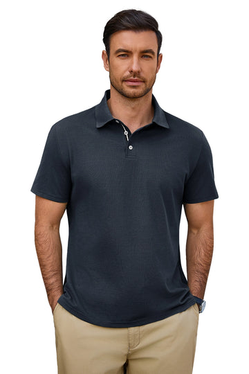 Runcati Navy Blue Mens Polo Shirts