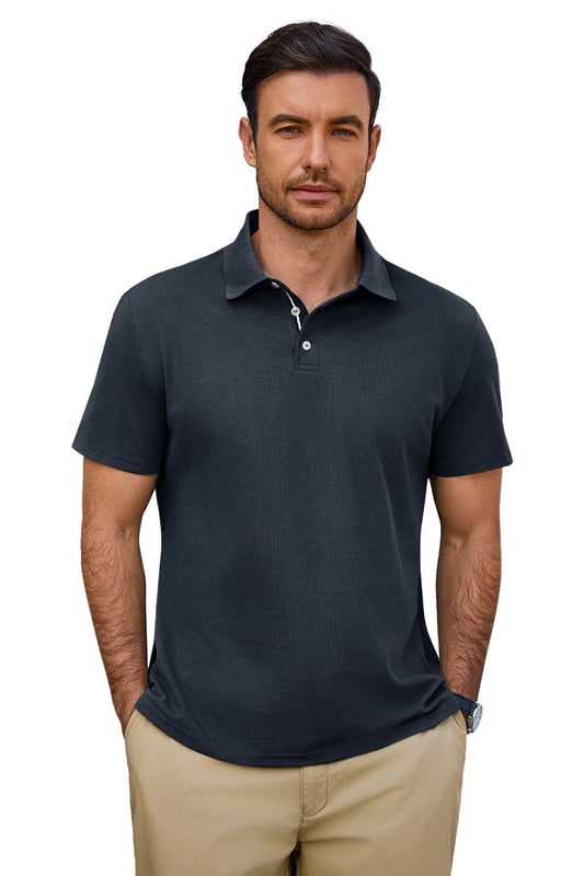 Runcati Navy Blue Mens Polo Shirts