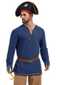 Runcati Navy Blue Pirate Tunic Shirt