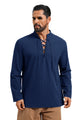 Runcati Navy Blue Renaissance Pirate Shirt