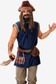 Runcati  Navy Blue Renaissance Pirate Shirt