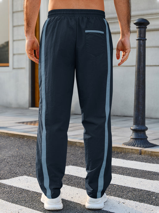 Runcati Navy Blue Straight Leg Track Pants