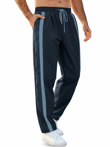 Runcati Navy Blue Straight Leg Track Pants