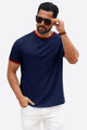 Runcati Navy Blue Summer Basic T-Shirts