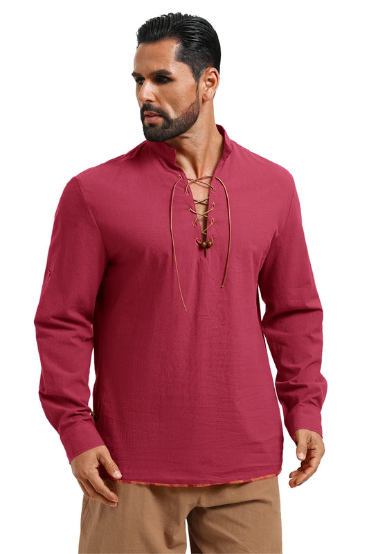 Runcati Red Viking Pirate Shirt