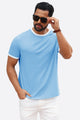 Runcati Sky Blue Summer Basic T-Shirts