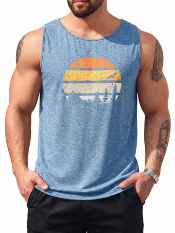 Runcati Sky Blue Tank Tops