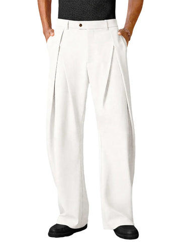 Runcati White Baggy Dress Pants