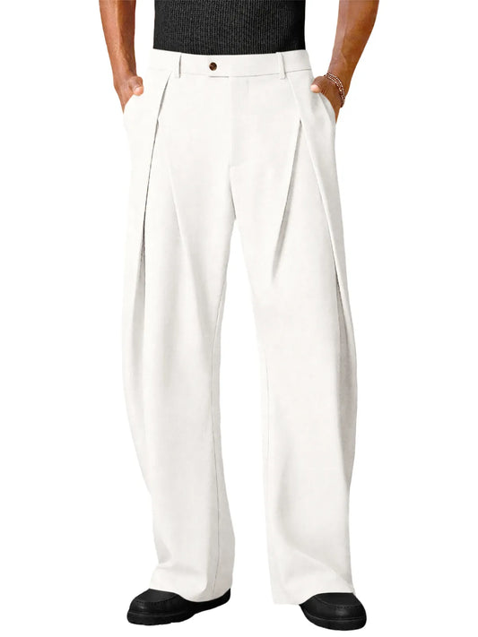 Runcati White Baggy Dress Pants