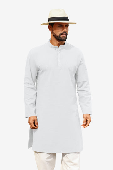 Runcati White Casual Henley Shirt