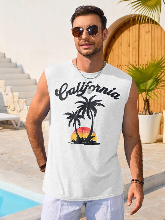 Runcati White Casual Tank Tops