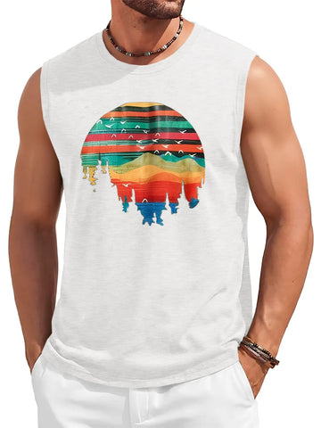 Runcati White Casual Tank Tops
