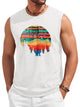 Runcati White Casual Tank Tops