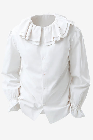 Runcati White Medieval Pirate Shirt