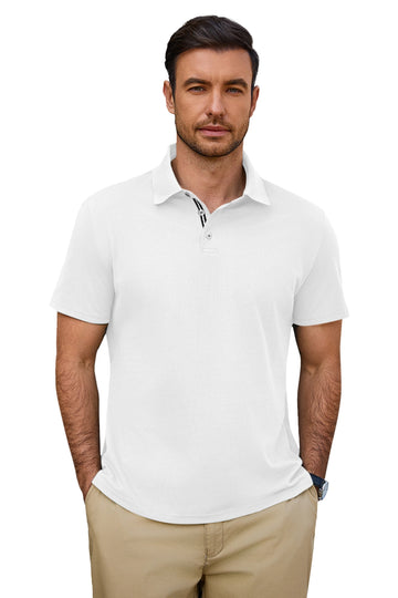 Runcati White Mens Polo Shirts
