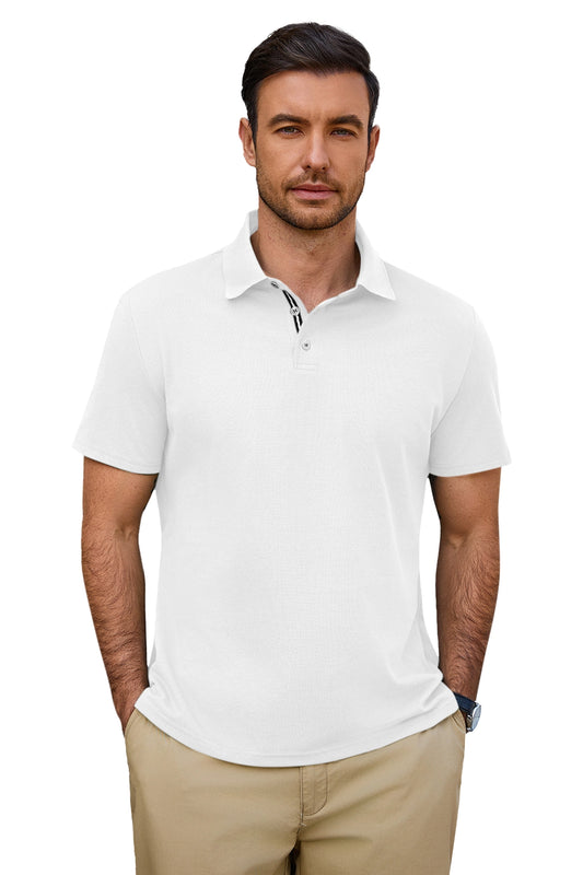 Runcati White Mens Polo Shirts