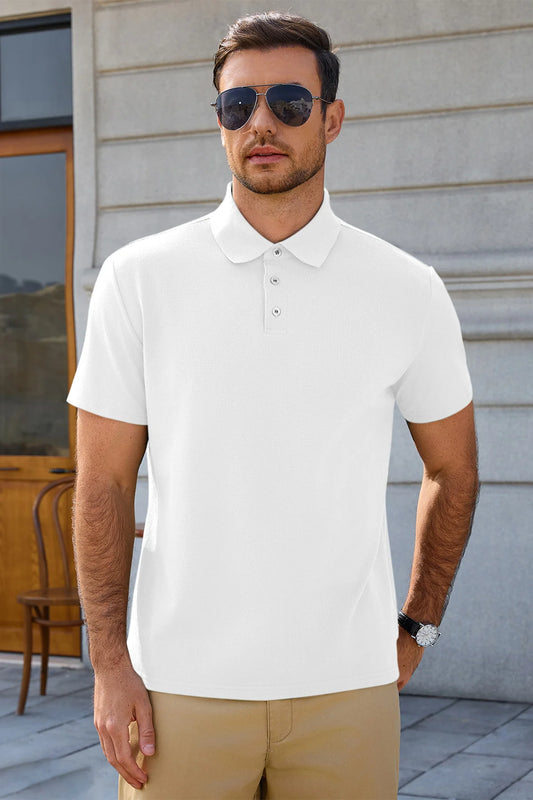 Runcati White Mens Polo Shirts