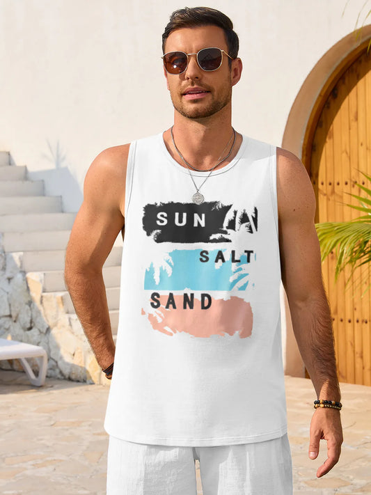Runcati White Sleeveless Tank Tops