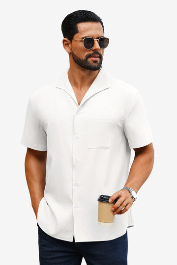 Runcati White  Summer Linen Shirt