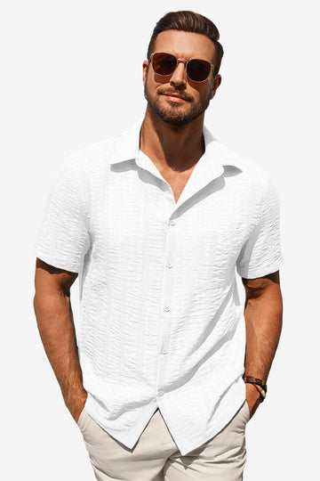 Runcati White Wedding Beach Shirt
