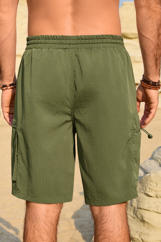 Runcati Army Green Cargo Shorts