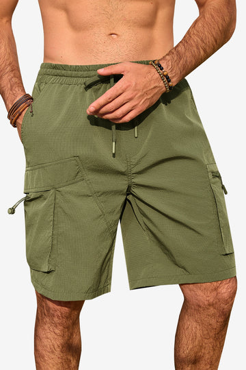 Runcati Army Green Cargo Shorts