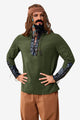 Runcati Army Green Viking Costume Shirt