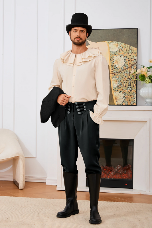 Runcati Beige Medieval Pirate Shirt