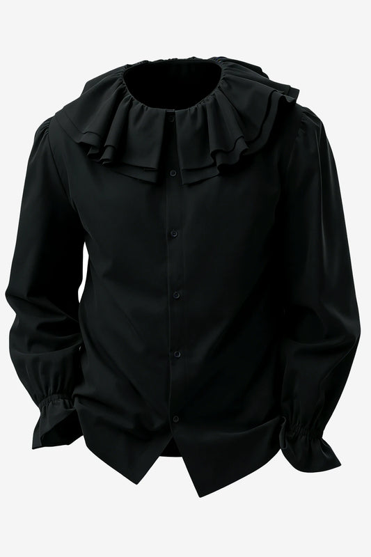 Runcati Black Medieval Pirate Shirt
