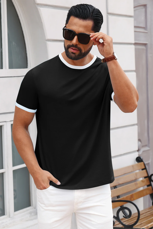 Runcati Black Summer Basic T-Shirts
