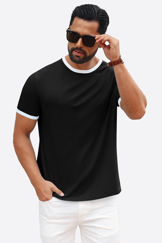 Runcati Black Summer Basic T-Shirts