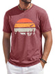 Runcati Burgundy Short Sleeve T-Shirts
