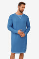Runcati  Dark Blue Mens Comfy Sleep Nightshirt