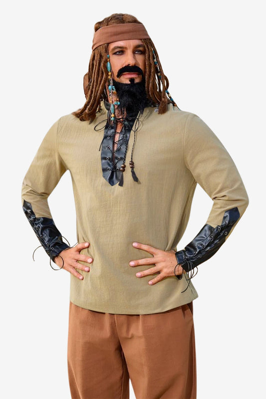 Runcati Khaki Viking Costume Shirt