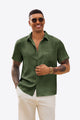 Runcati Mens Army Green Button Down Shirts