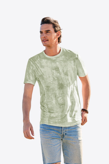 Runcati Mens Army Green Crew Neck T-Shirt
