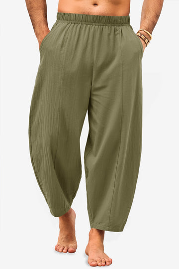Runcati Mens Army Green Harem Pants