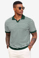 Runcati Mens Army Green Knit Polo Shirts