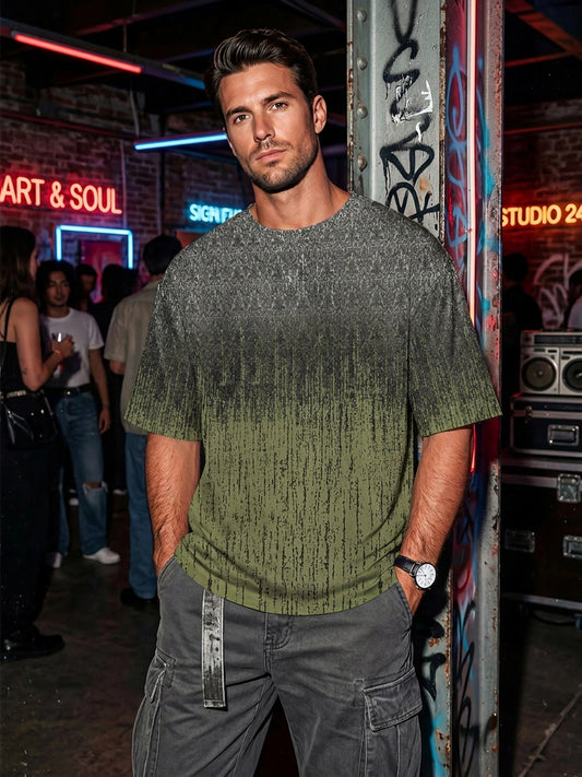 Runcati Mens Army Green Oversized T Shirt