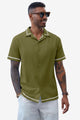 Runcati Mens Army Green Short Sleeve Shirt