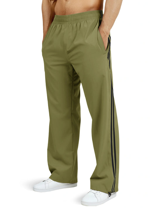 Runcati Mens Army Green Y2K Parachute Pants