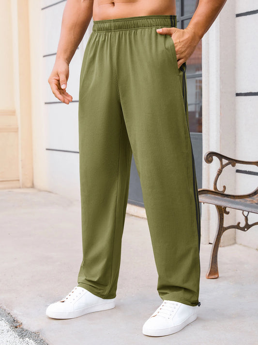Runcati Mens Army Green Y2K Parachute Pants